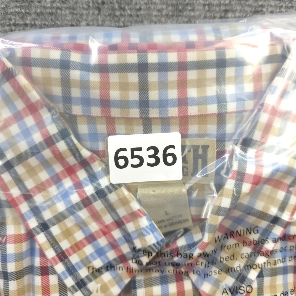 Duluth Shirt Large Long Sleeve Button Down Multicolor Plaid‎ Cotton Pocket